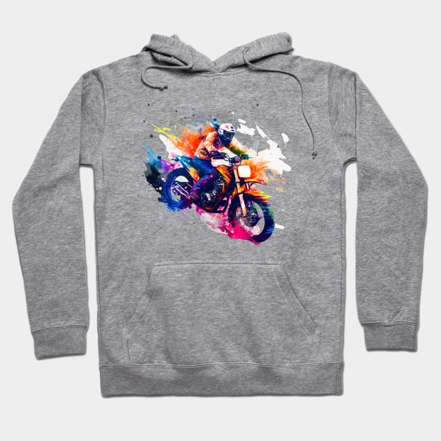 Dirt biking Hoodie by advmotoart